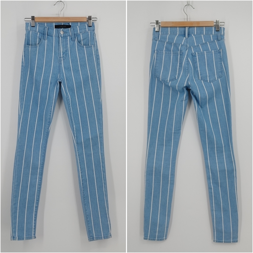 J Brand Maria Striped Skinny Jeans